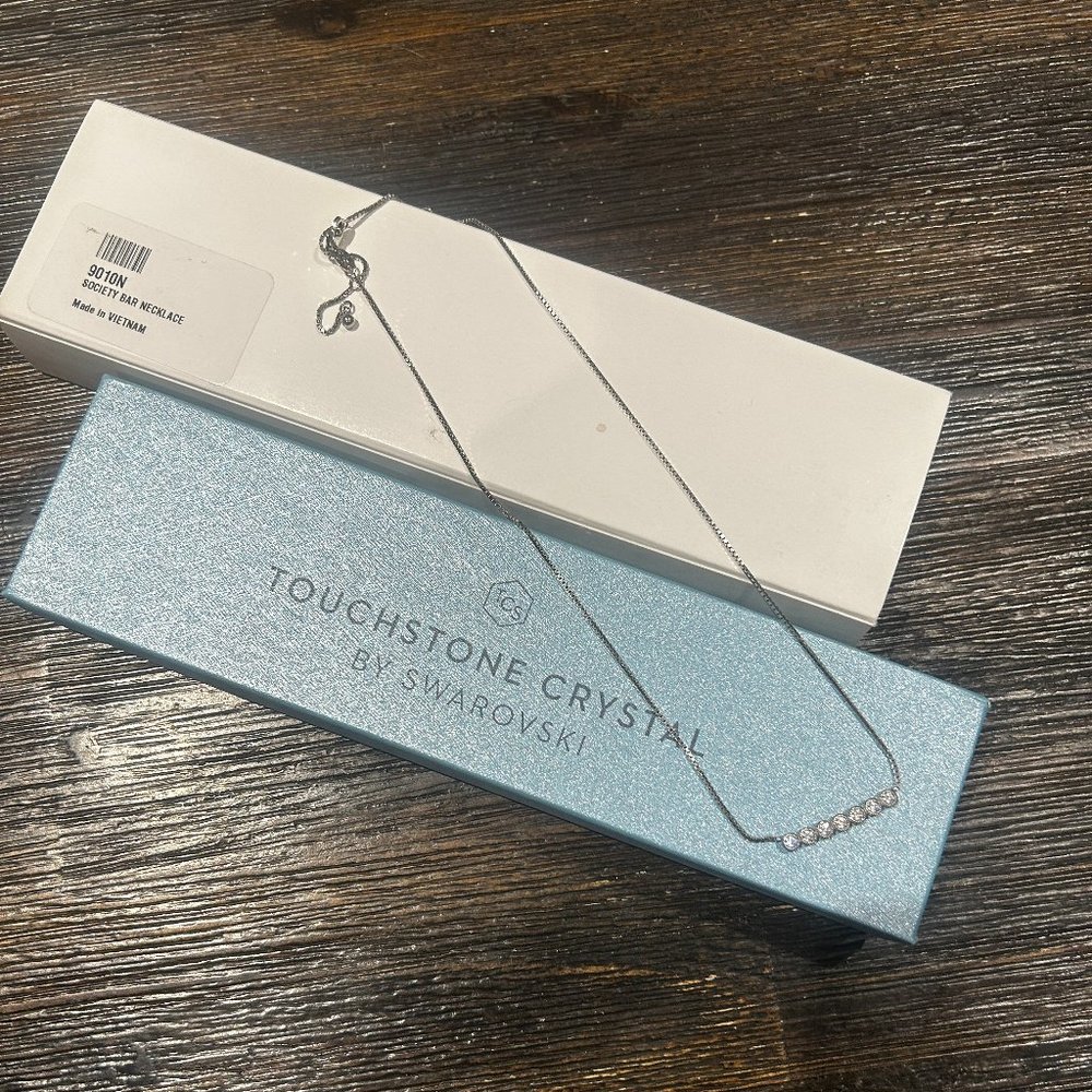 Society Bar Necklace by Touchstone Crystal